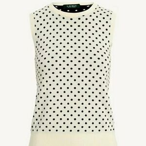 Polka-Dot Cotton-Modal Sweater Vest